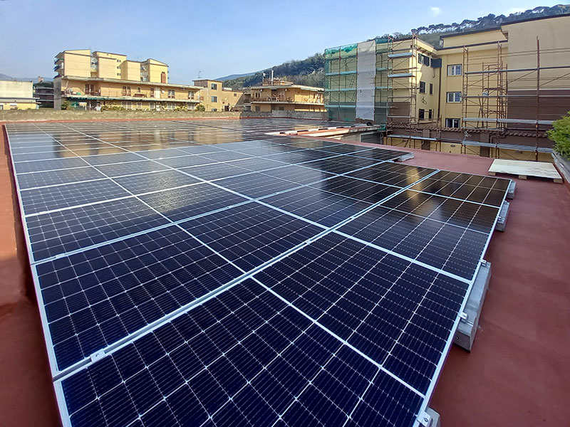 Impianto Fotovoltaico 60 kWp Pagani, (Salerno) DMT Solar installatore certificato Tesla Powerwall e Sunpower Maxeon impianti fotovoltaici in tutta Italia residenziale e aziendale business